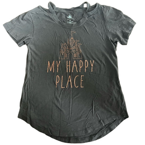 Disney Gray and Rose Gold My Happy Place T-Shirt
